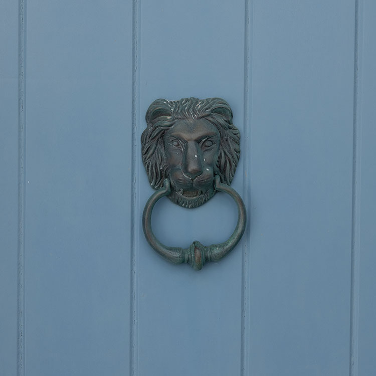Aegean Door with Lion Knocker