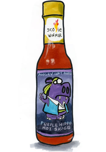 Purple Hippo Prickly Pear & Scorpion Hot Sauce