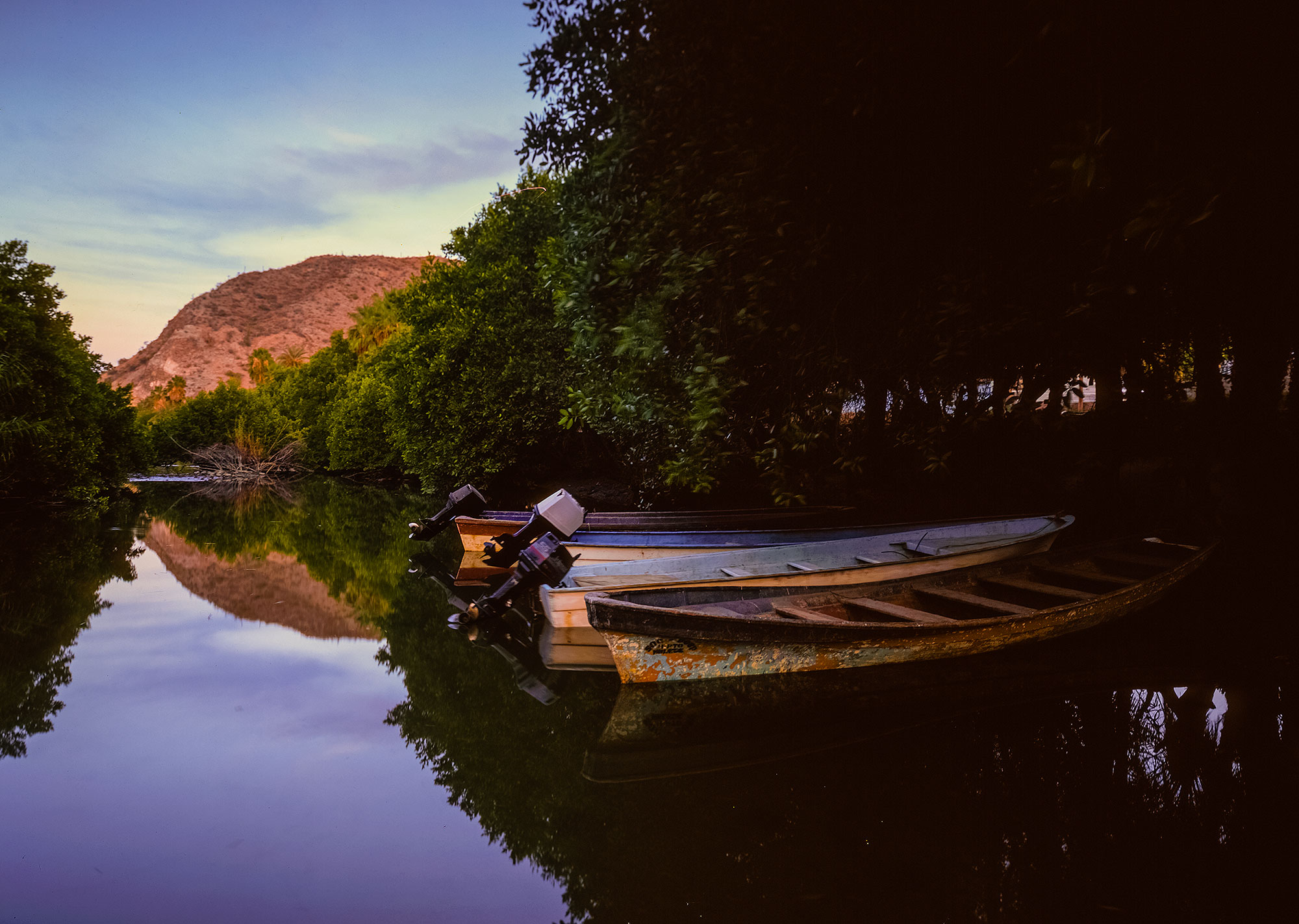 Mulege, Baja Sur, Mexico Fishing Boats in the Mulege River Estuary
