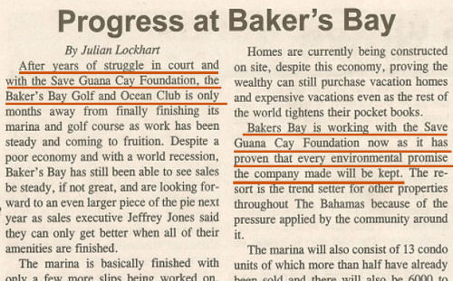 Bakers Bay Deceptive Article