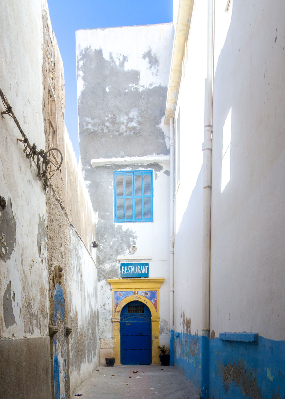 Blue Shuttered Restaurant in Essaouira