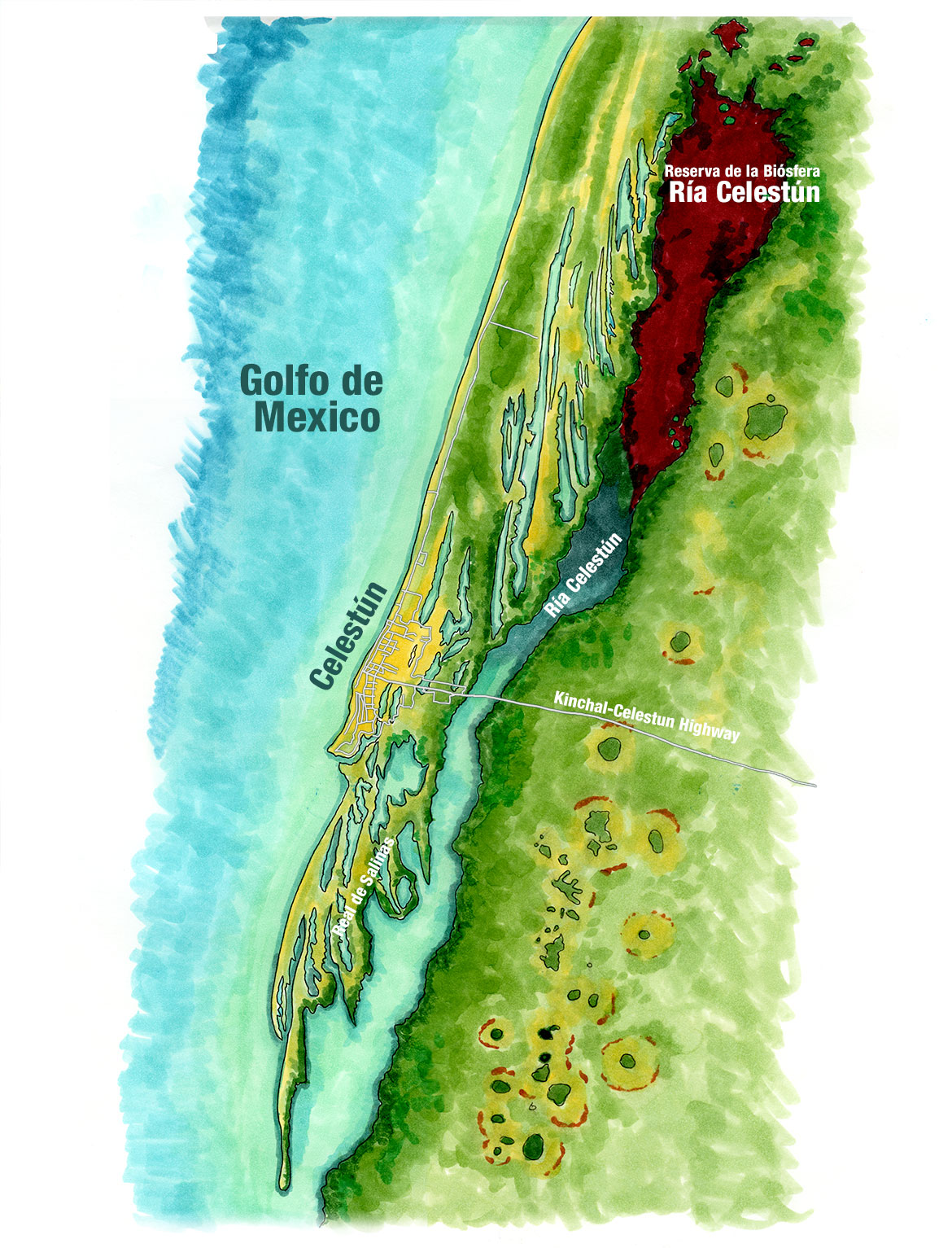 Celestun Map