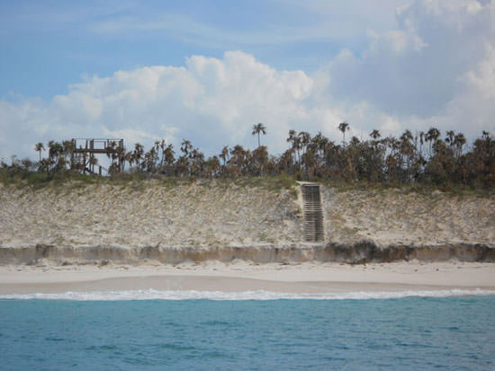 Coastal Erosion at Bakers Bay in the Bahamas