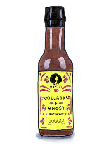 Hot N Saucy Collards N GHost Hot Sauce