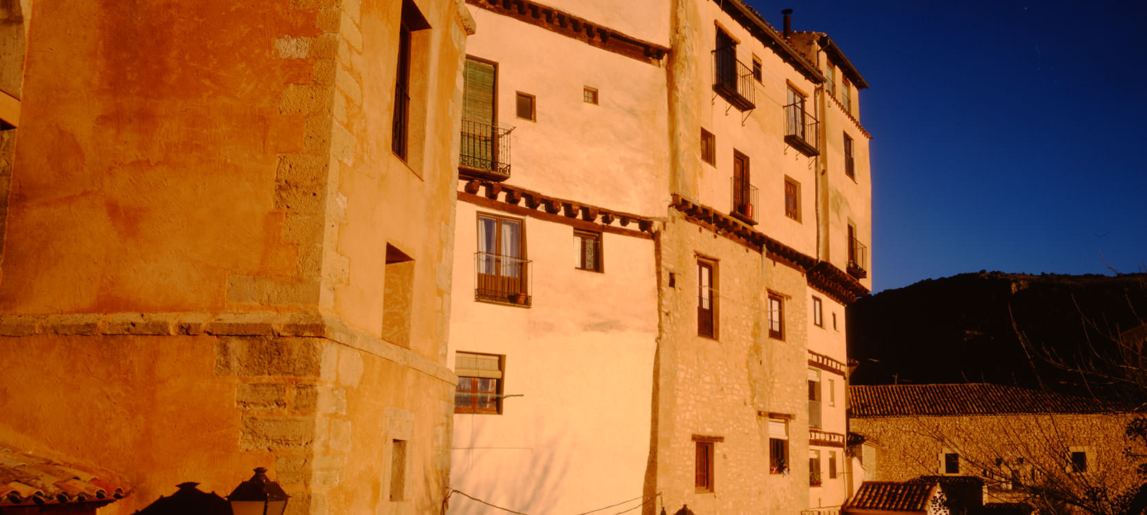 A view of buildings in Cuenca, Spain