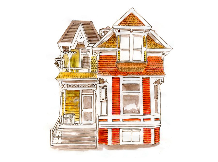 Sketch of Disney Home in Portland