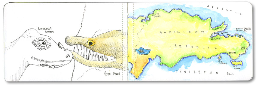 Dominican Republic Map Sketch