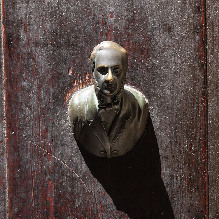 Doorman Door Knocker in Venice, Italy