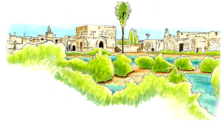 Sketch of the El Badi Palace