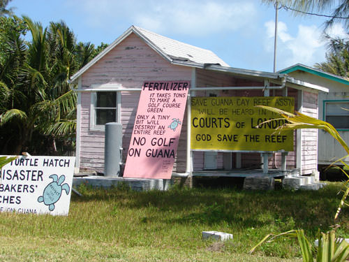 Guana Protest Signs