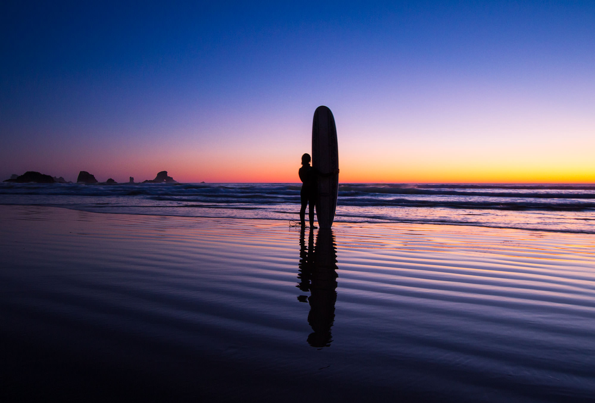 Indian Beach Surfer, Clatsop County, Oregon