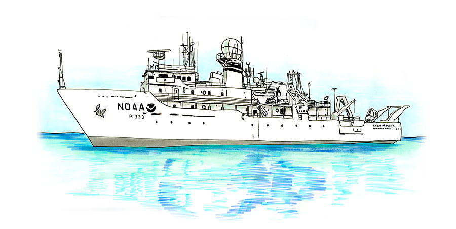 Ka'imimoana NOAA Climate Ship docked in Newport, Oregon