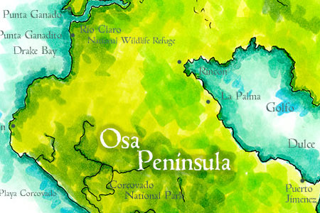 Osa Peninsula Map