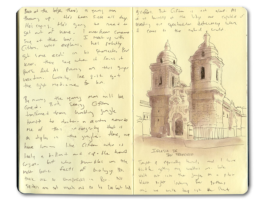 Sketch of Iglesia de San Francisco Church
