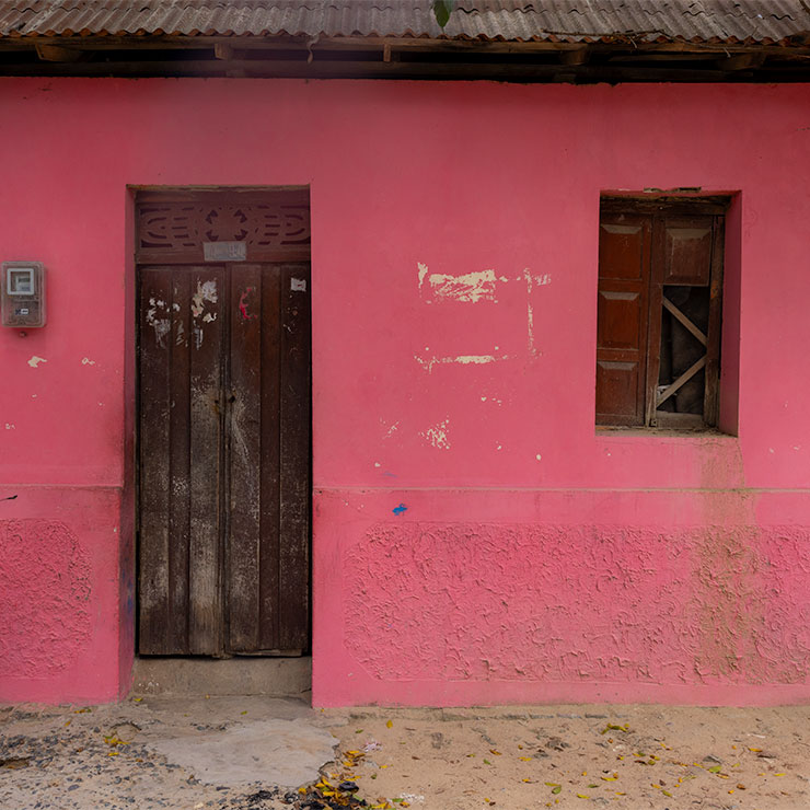 Pink Window and Door in Camarones, Colombia