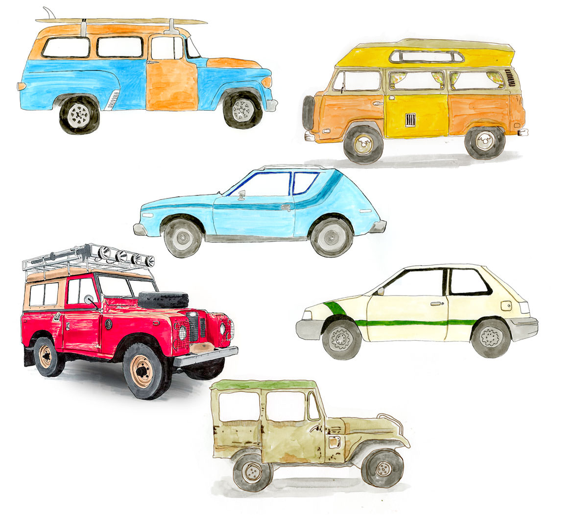 Sketch of 1970 Land Rover 2a