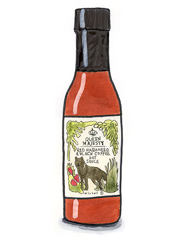 Queen Majesty Red Habanero and Black Coffee Hot Sauce