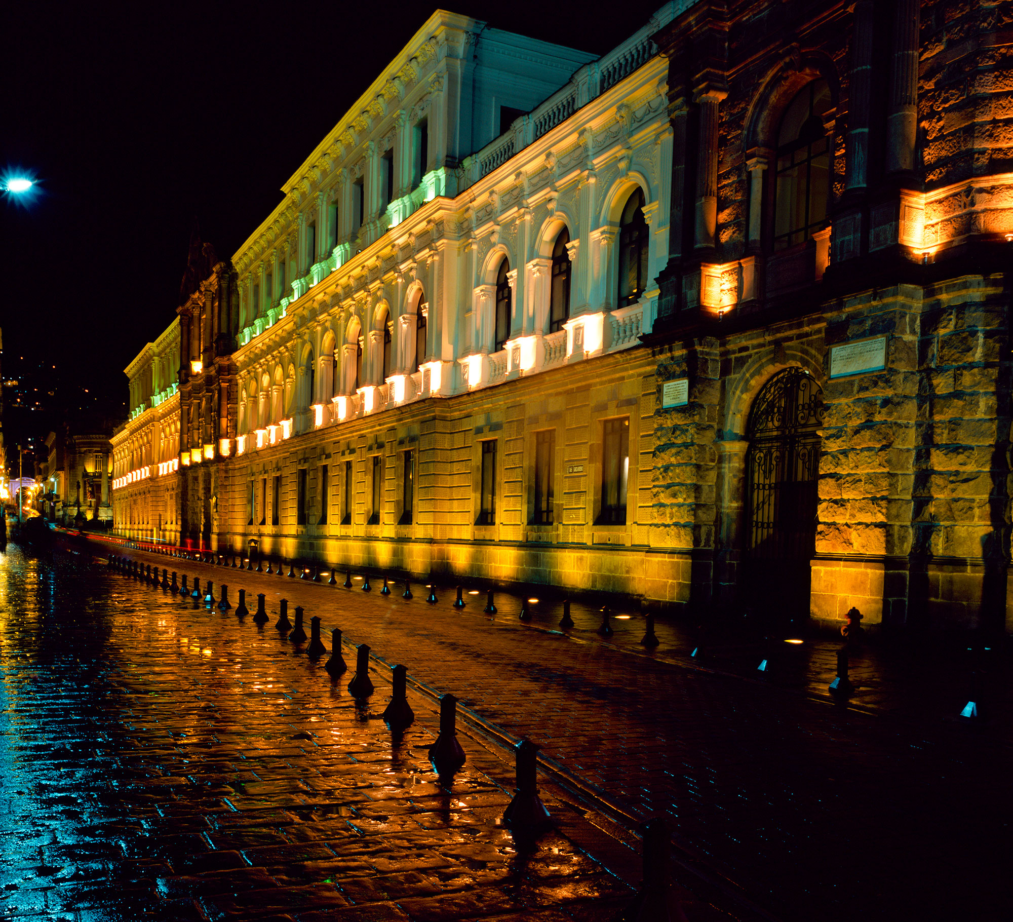 Quito Buildings at Night