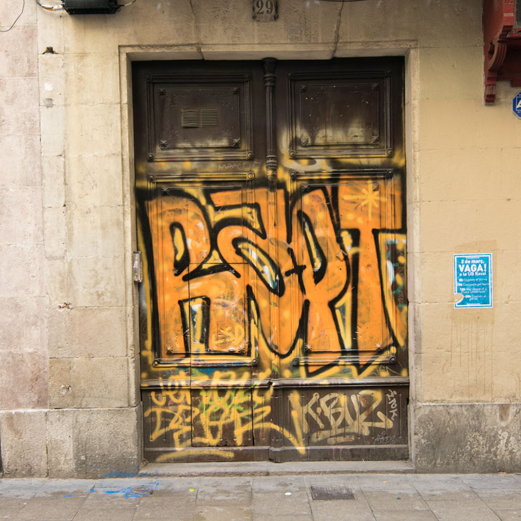 Graffiti Door in Barcelona
