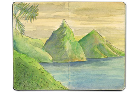 Moleskine Sketch Journal from St. Lucia