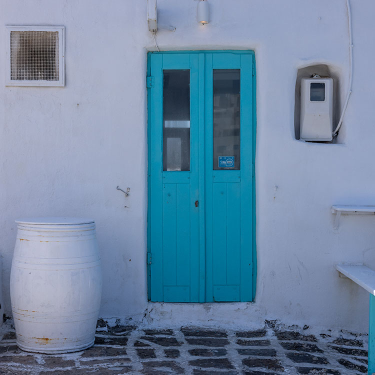 Turquoise Door in Paros