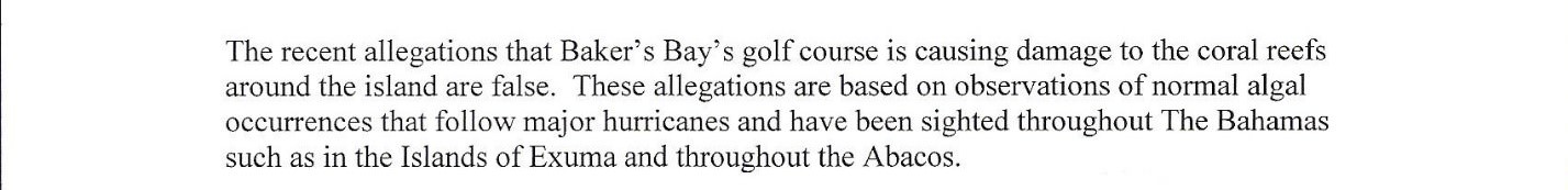 Bakers Bay Golf Course Observations