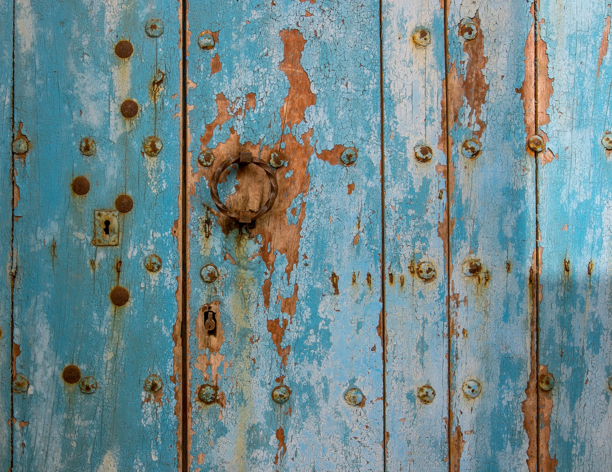 Blue door details