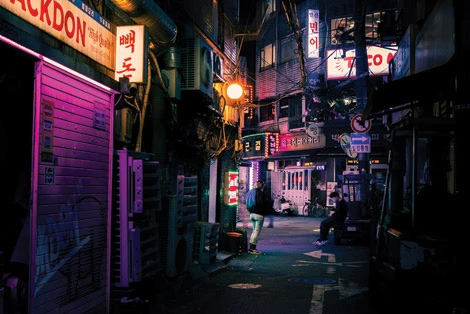 Euljiro Alley at night