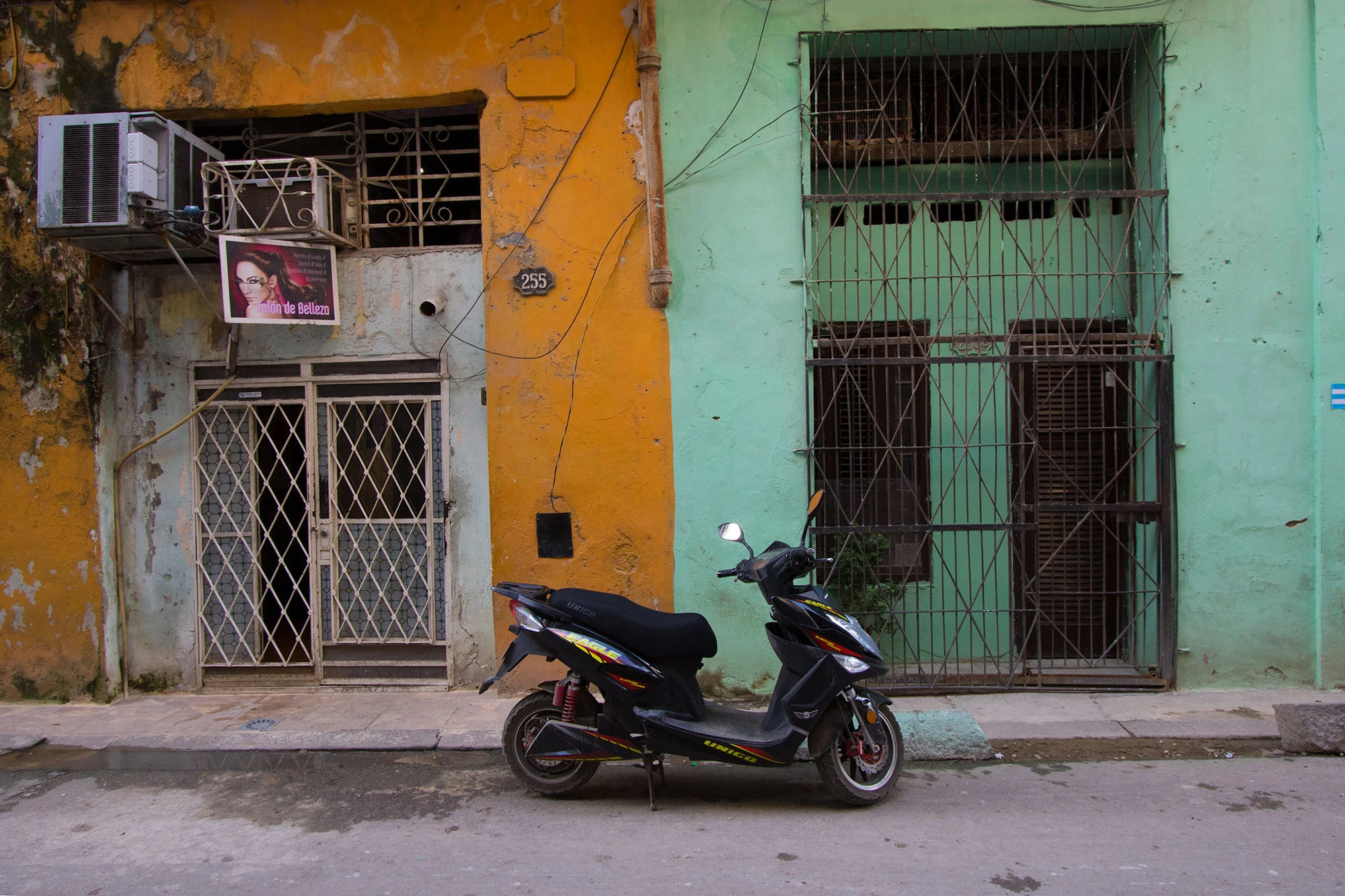 Moped parked in Habana Vieja, Havana
