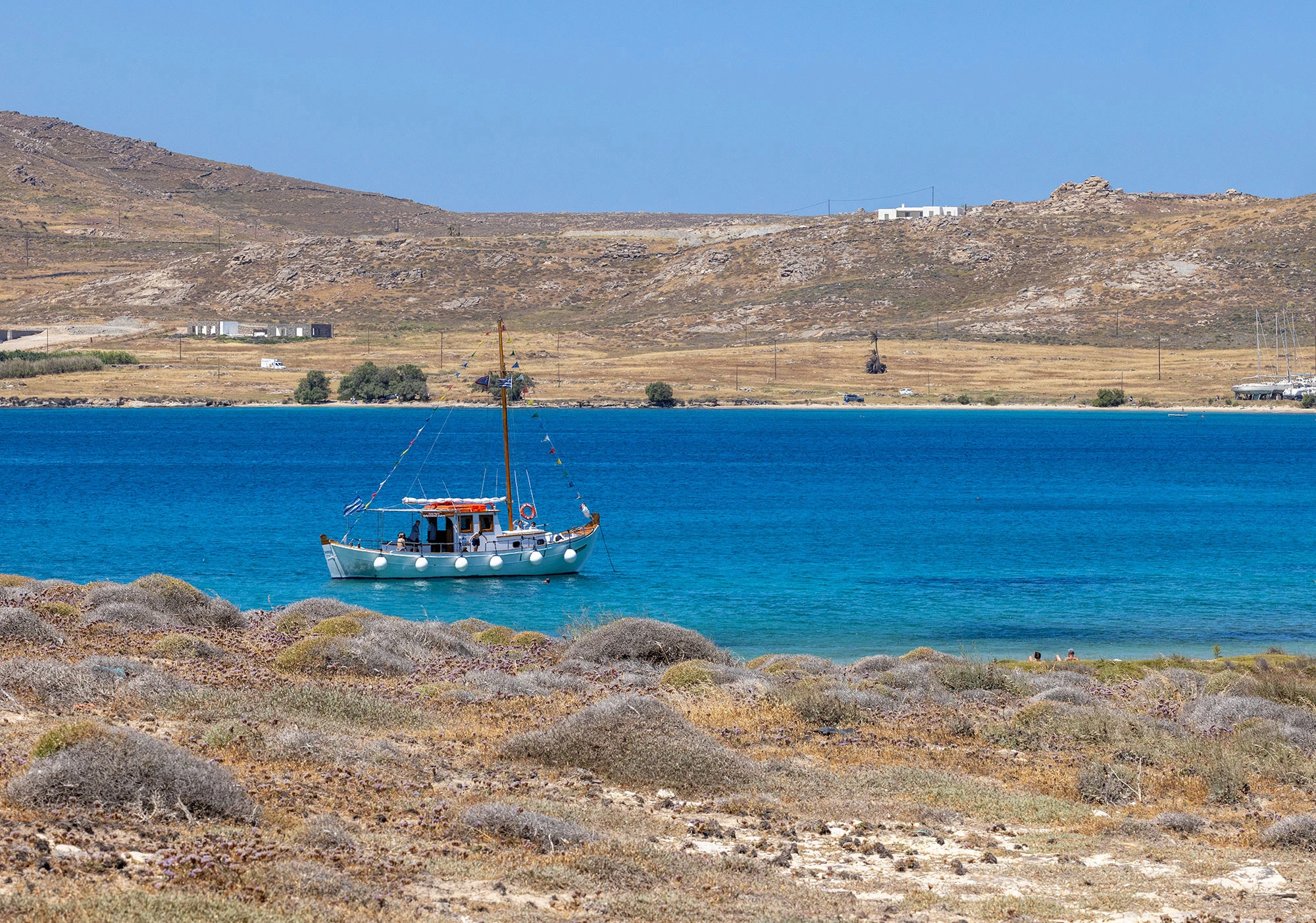 View of Naoussa Bay from Paros Park